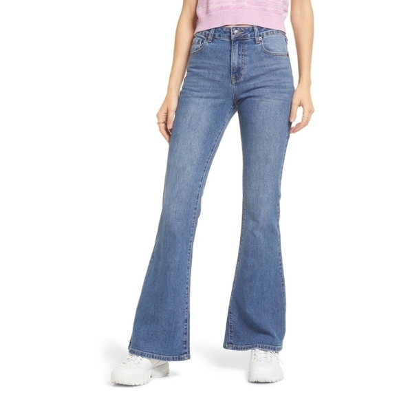 Bp Blue Fare Wide Leg 70s Vibes Jeans - Picture 1 of 9